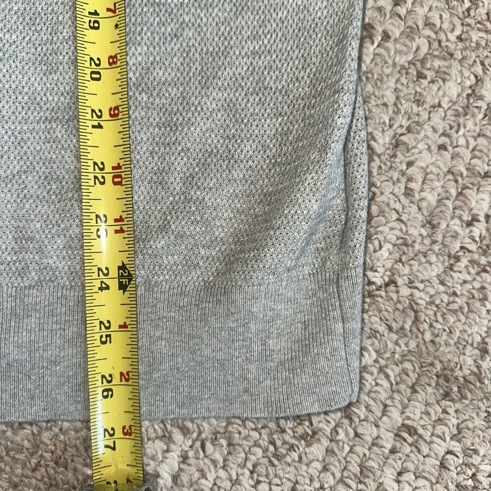 Mens Jcrew Short Sleeve Sweater Polo Large Gray EUC 100% Cotton - Picture 5 of 5
